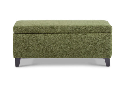 Storage Ottoman With Flip Top Lid - Retro Green