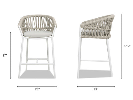 Maiden - Patio Counter Stool Sunproof Olefin (Set of 2)