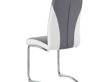 Creston - 5 Piece Dining Set With Upholstered Chairs - Gloss White