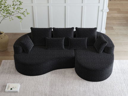 Curved Oversized Sectional Sofa With Extra Deep Seat