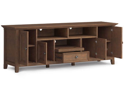 Amherst - Wide TV Media Stand - Rustic Natural Aged Brown
