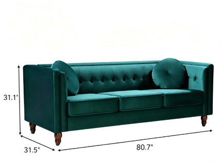 Chesterfield Sofa With Square Arms For Living Room