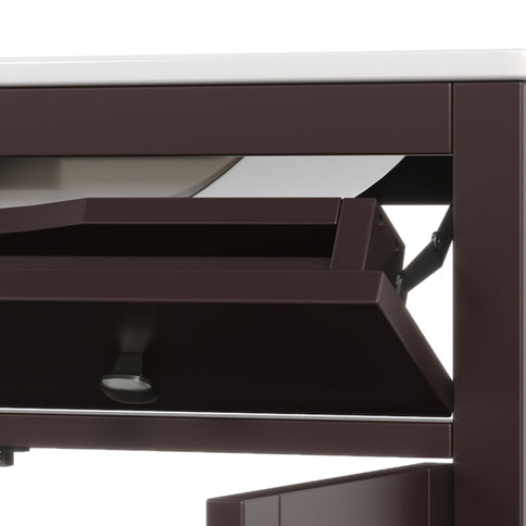 Bathroom Vanity With Ceramic Sink, Adjustable Shelf & Tip Out Tray