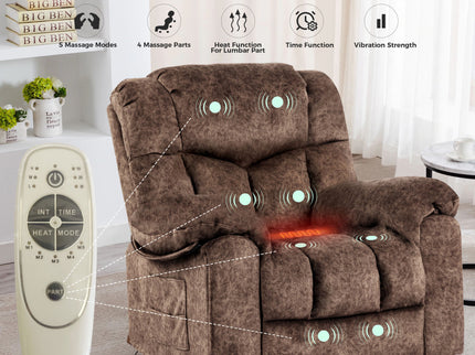 Swivel And Rocking Recliner Chair With Massage And Heating