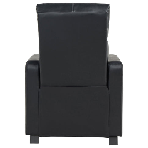 Warren - 4 Seater Home Theater With Wedge Console Recliners - Black
