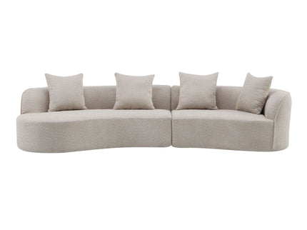 Elegant Curved Sectional Sofa With Full Foam Comfort