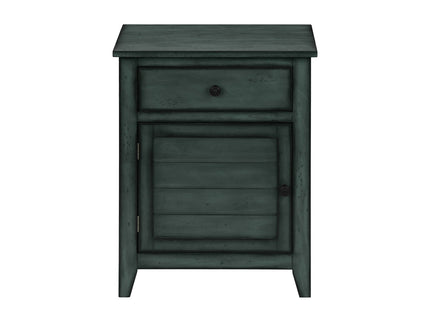 Accent Table With Storage Drawer - Blue