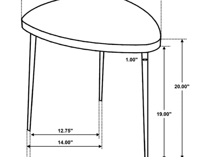 Xander - Triangular Table With Rounded Edges