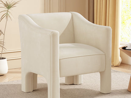 Barrel Accent Chair With Enclosed Arms