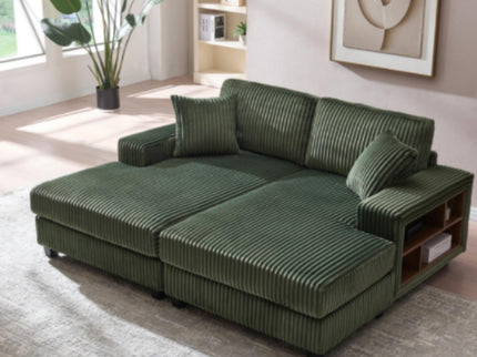 Convertible Sectional Sofa, Sleeper Oversized Living Room Lounge