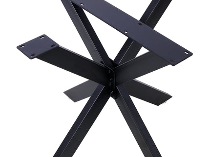 Spider Shaped Steel Table Legs, Metal Dining Table Frame, Heavy Duty Box Section Table Base - Black