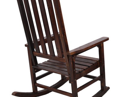 Oversized Porch Rocker Chair With Wide Seat And Tall Backrest