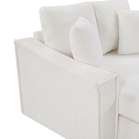 Modern Chaise Sofa With Hidden Storage For Living Room