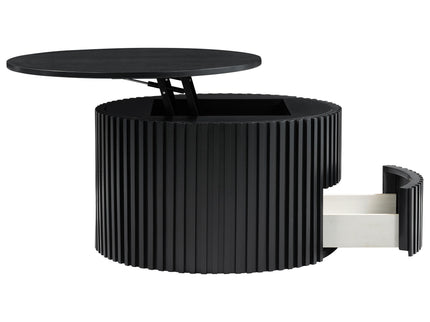Round Lift Top Coffee Table With Hidden Storage For Living Room