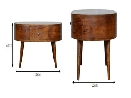 Rounded Wood Table