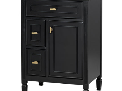 Bathroom Vanity With Sink, Flip Drawer, 2 Drawers, Adjustable Shelf