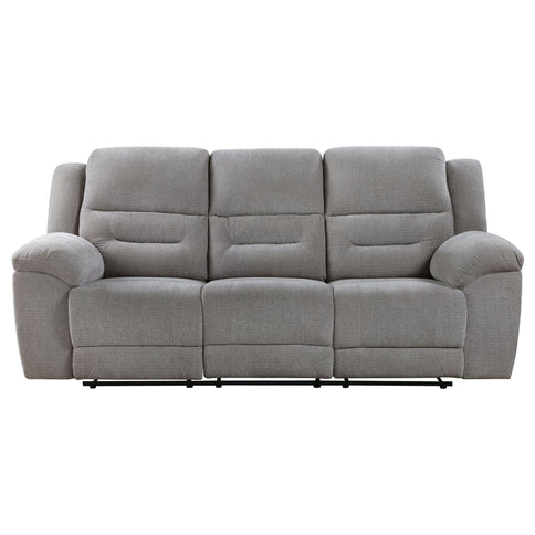 Sebring - Reclining Sofa With Manual Recline - Gray
