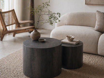 Modern Round Nesting Coffee Table (Set of 2)