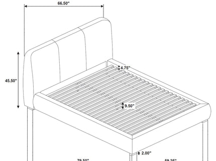 Modern Upholstered Platform Bed With Tufted Headboard