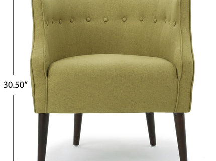 Contemporary Upholstered Club Chair With Button Tufting