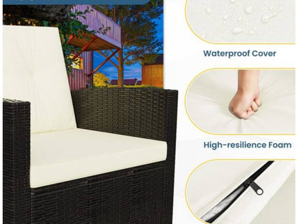 Modern All-Weather Patio Set With Cushions And Table
