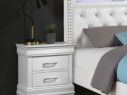 Nightstand With Drawers - White