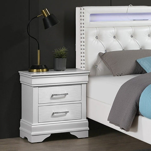 Nightstand With Drawers - White