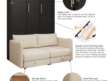 Murphy Bed, Wall Bed With Sofa