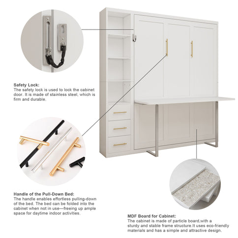 Multifunctional Vertical Murphy Wall Bed