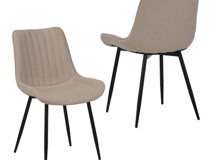 Dining Chair Set With Padded Backrests (Set of 4) - Beige