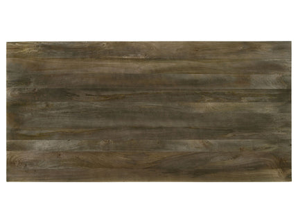 Roman - Rectangular Double V Leg Dining Table - Brown