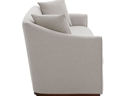 3 Seater Sofa With Wrap Around Armrests And Throw Pillows