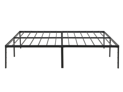 Heavy Duty Queen Size Bed Frame With Quiet Support - Black