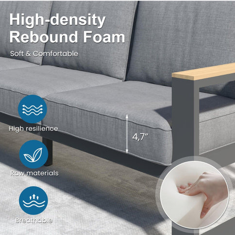 All-Weather Loveseat Sofa With Thick Cushions