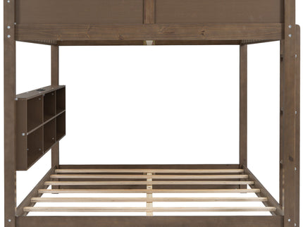 Bunk Bed With Storage Cabinets And USB Ports