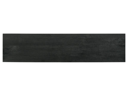 Manaya - 2 Door Stand With Open Shelving And Hidden Storage - Charcoal Black