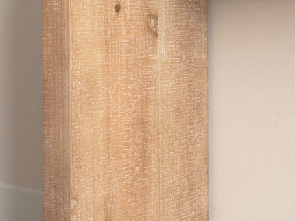 Slim Console Table, Narrow Entryway Table With Bead Detail - Light Natural / Natural