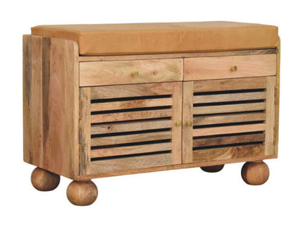 Shutter Shoe Rack With 2 Drawers - Beige