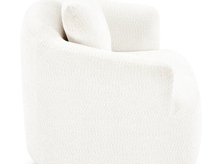 360° Swivel Barrel Sofa Chair With Throw Pillow, Upholstered Accent Chair