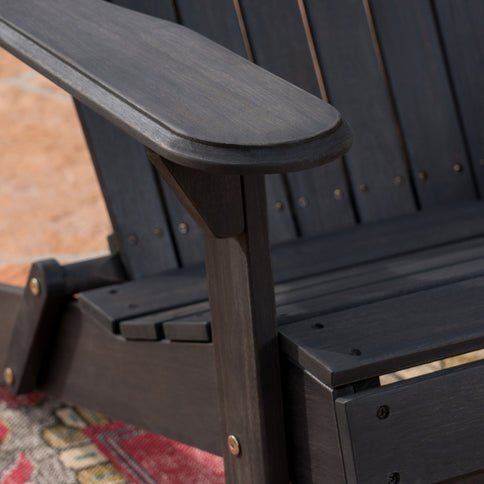 Outdoor Adirondack Rocking Loveseat With Hand Crafted Details