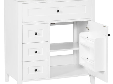 Bathroom Vanity With Sink, 3 Drawers And Adjustable Shelf, Freestanding Storage Unit