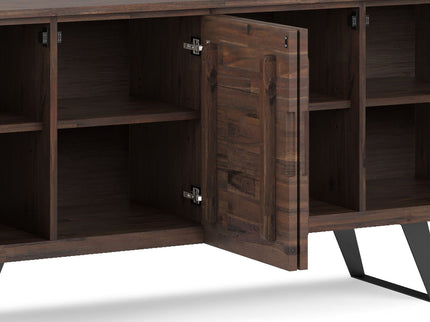 Lowry - Large 4 Door Sideboard Buffet - Distressed Charcoal Brown