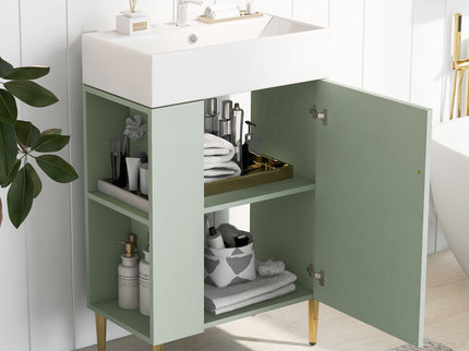 Bathroom Vanity, Combo Cabinet, Bathroom Storage Cabinet, Single Ceramic Sink
