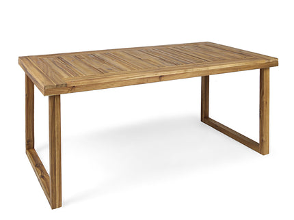 Outdoor Acacia Wood Dining Table, Sandblast Finish
