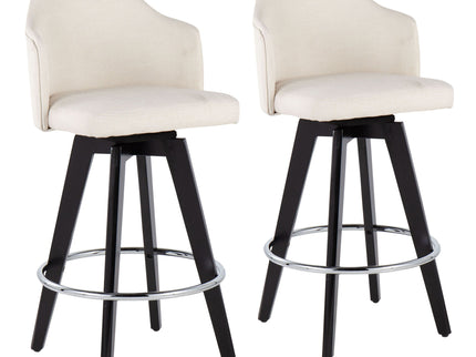 Ahoy - Contemporary Fixed Height Counter Stool With Round Footrest (Set of 2)