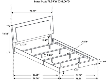 Dulcey - Bedroom Set With LED Lighting