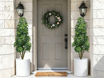 Realistic Faux Tree With Lifelike Foliage For Indoor And Outdoor Use - Green