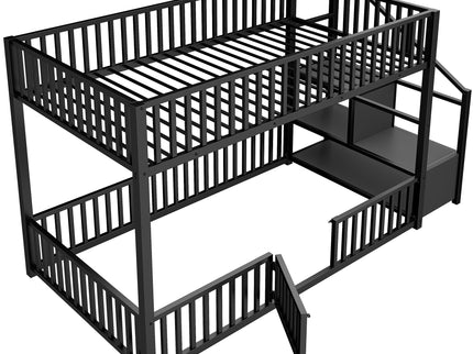 Bunk Bed With Storage Ladder, Compact Design