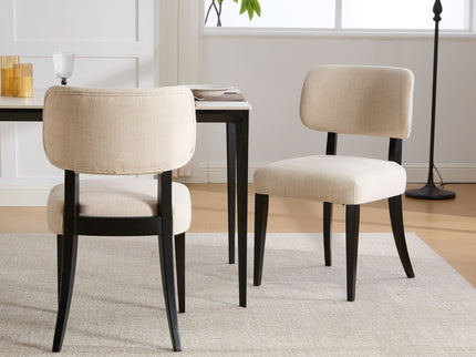 Kitchen Dining Chairs (Set of 2) - Cream