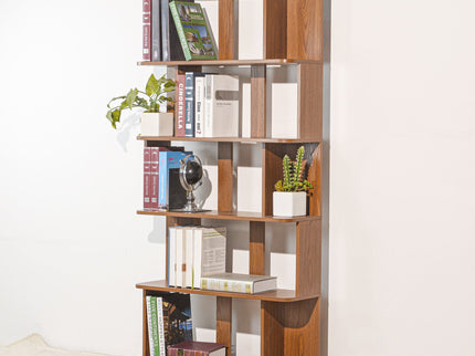 Modern 5 Tier Open Storage Bookcase
